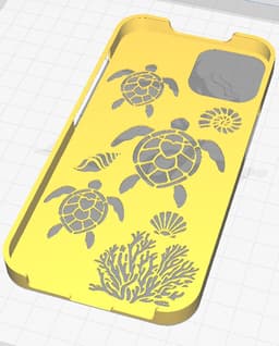 iphone 14 case sea theme 3d model