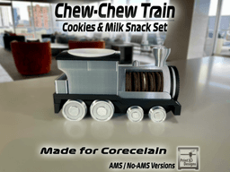 Chew-Chew Train - Milk & Cookies Set for Corcelain 3d model