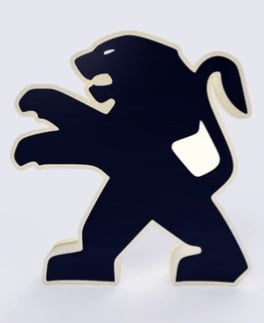 Peugeot LED Sign – Ideal for Auto Lovers 3d model