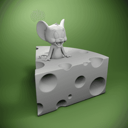 Jerry (Tom & Jerry) Cheese Bank 3d model