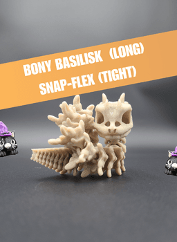 Long Bony Basilisk - Articulated Snap-Flex Fidget (Tight Joints) 3d model