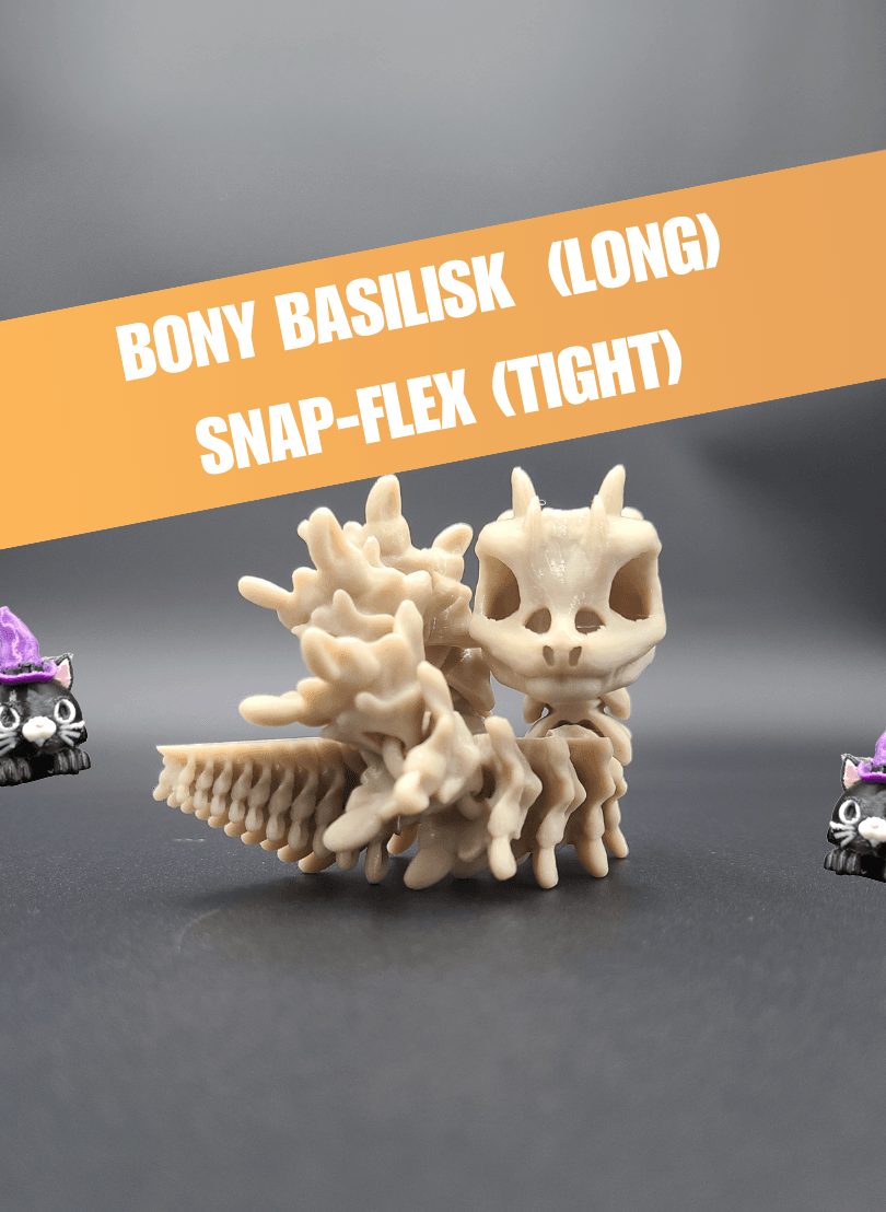 Long Bony Basilisk - Articulated Snap-Flex Fidget (Tight Joints) 3d model