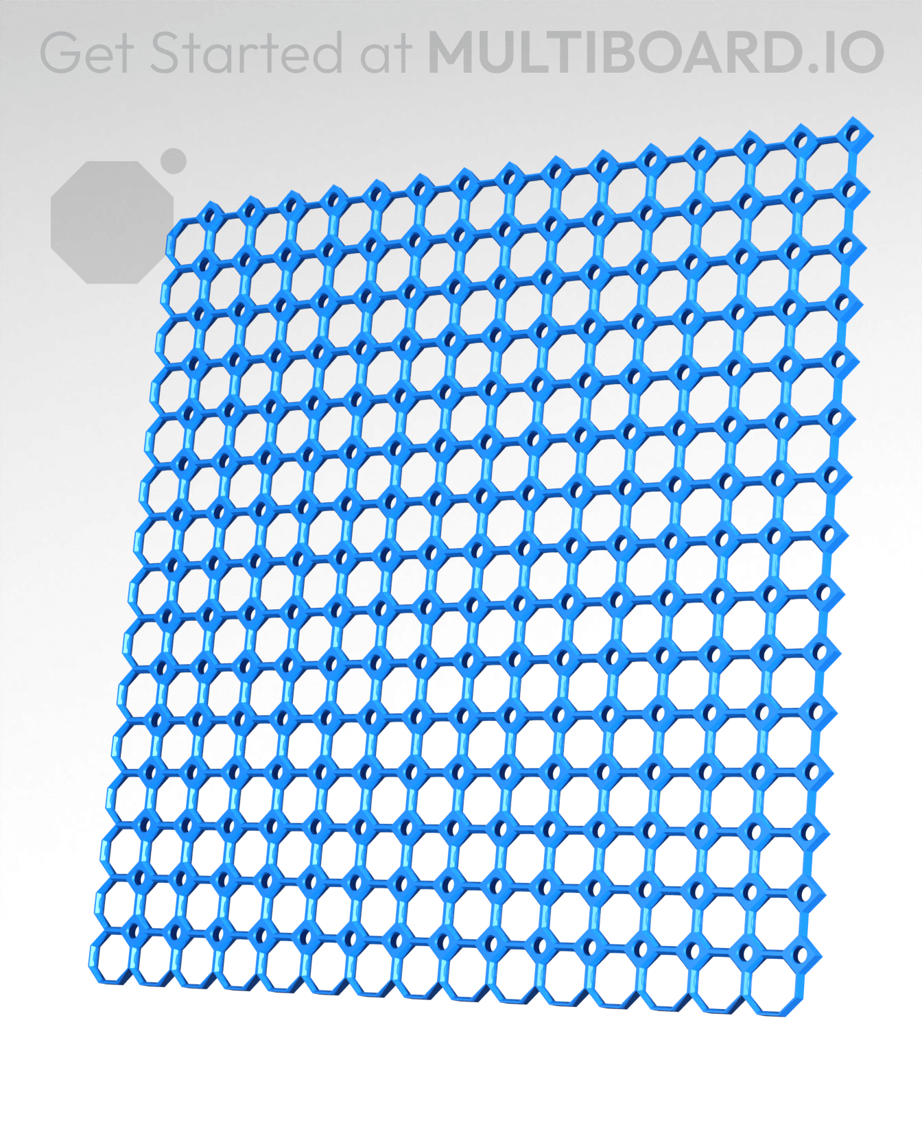 15x15 MU - Center Grid Interfitted - MultiBoard Octagon Plate 3d model