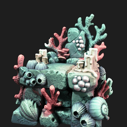 Iris and Orin - Sunken Offering Altar STL - Sunken Coral Cult 3d model