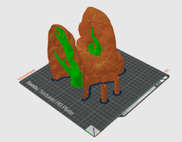 Aquarium & Terrarium Tower Cliff Cave | Vertical Cliff Hide with Shelter for Fish and Reptiles 3d model