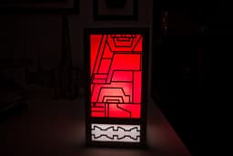 Japan-Style Squadron Hero Line Art Lamp 3d model