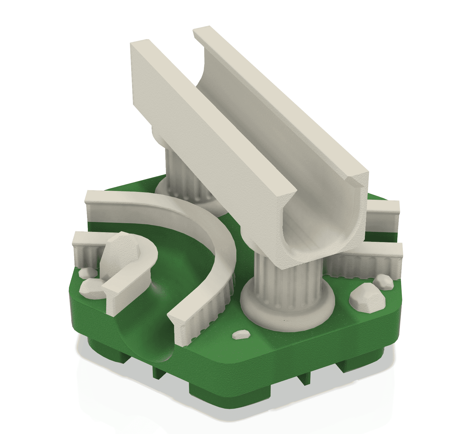 Hextraction - Aqueduct I-Tile with Roman column sideguards 3d model