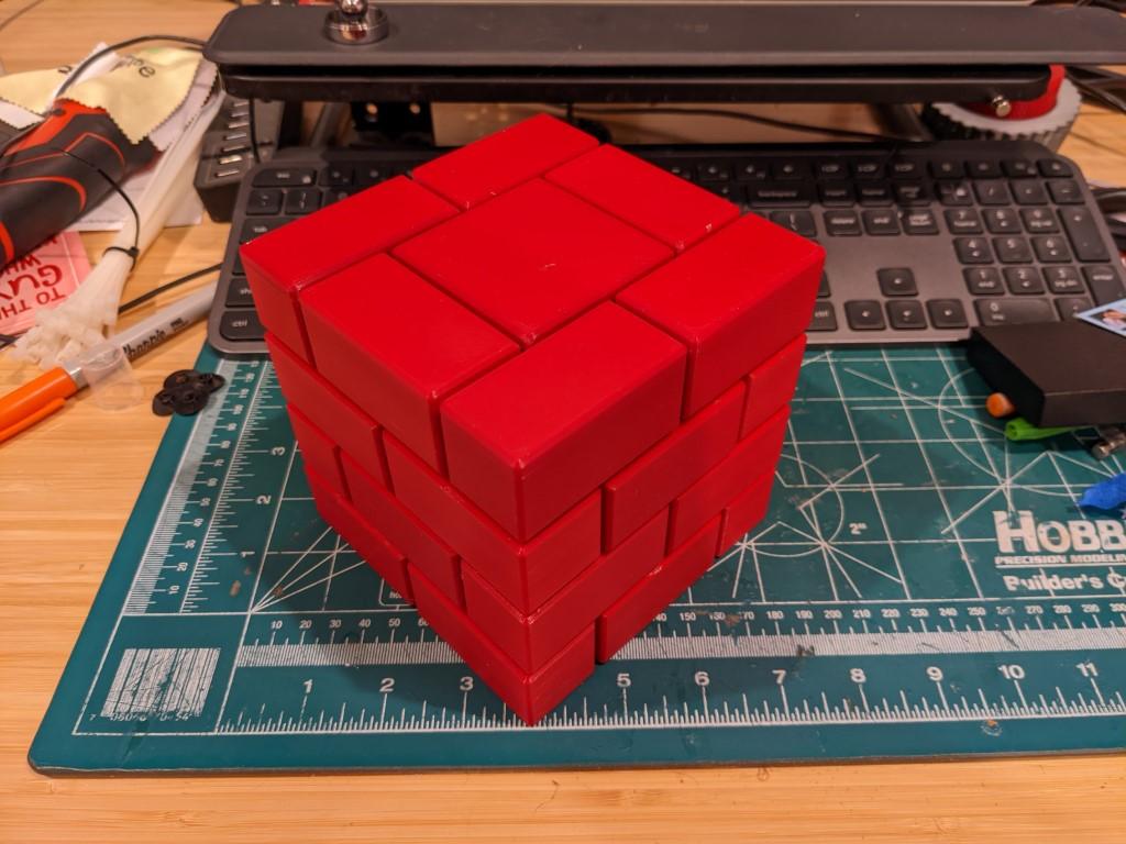 Brick Block Puzzle Box 200% 3d model