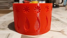 Flower pot 2.stl - Printed with Anet ET5X. Filament Prima Creator PrimaValue PLA red 1,75 mm. - 3d model