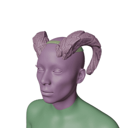 TIEFLING FANTASY DRAGONS SCALES HORNS SET BALDURS GATE 3 3d model