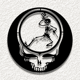 grateful skeleton wall art 3d model