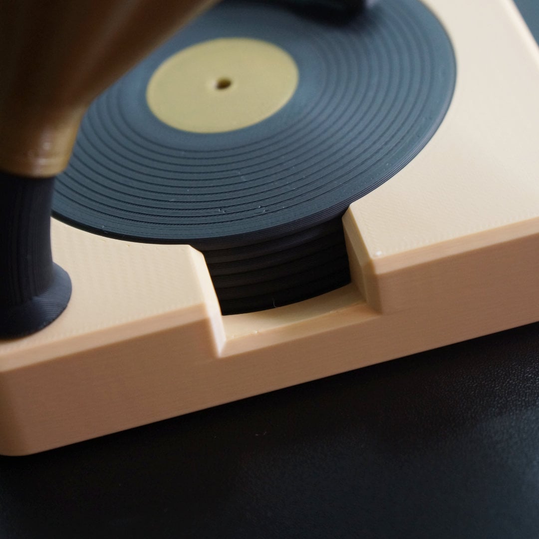Gramophone Coaster Set 3d model