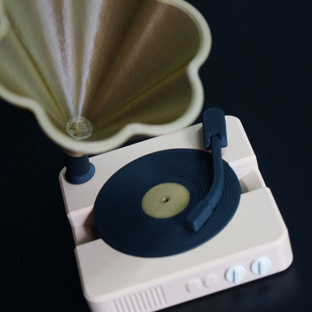 Gramophone Coaster Set 3d model