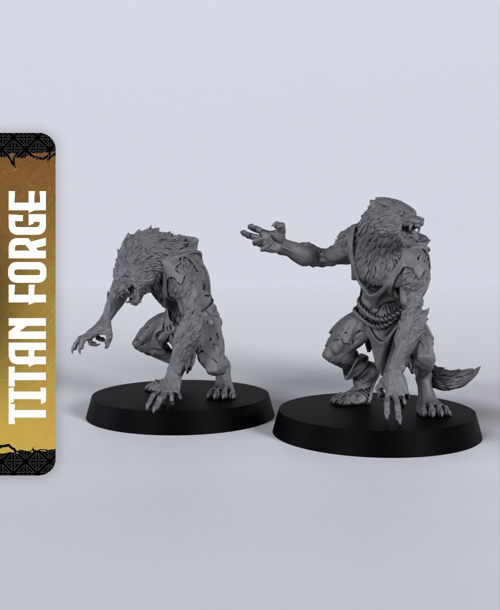 Werewolves - With Free Dragon - 5e DnD Inspired for RPG and Wargamers 3d model