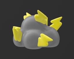Storm Cloud and Box for Dragons - 2 Versions 3d model