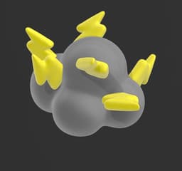 Storm Cloud and Box for Dragons - 2 Versions 3d model