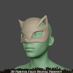 Mercy Panther Cosplay Mask OverWatch 2 Persona Colab 3d model