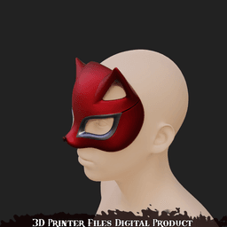 Mercy Panther Cosplay Mask OverWatch 2 Persona Colab 3d model