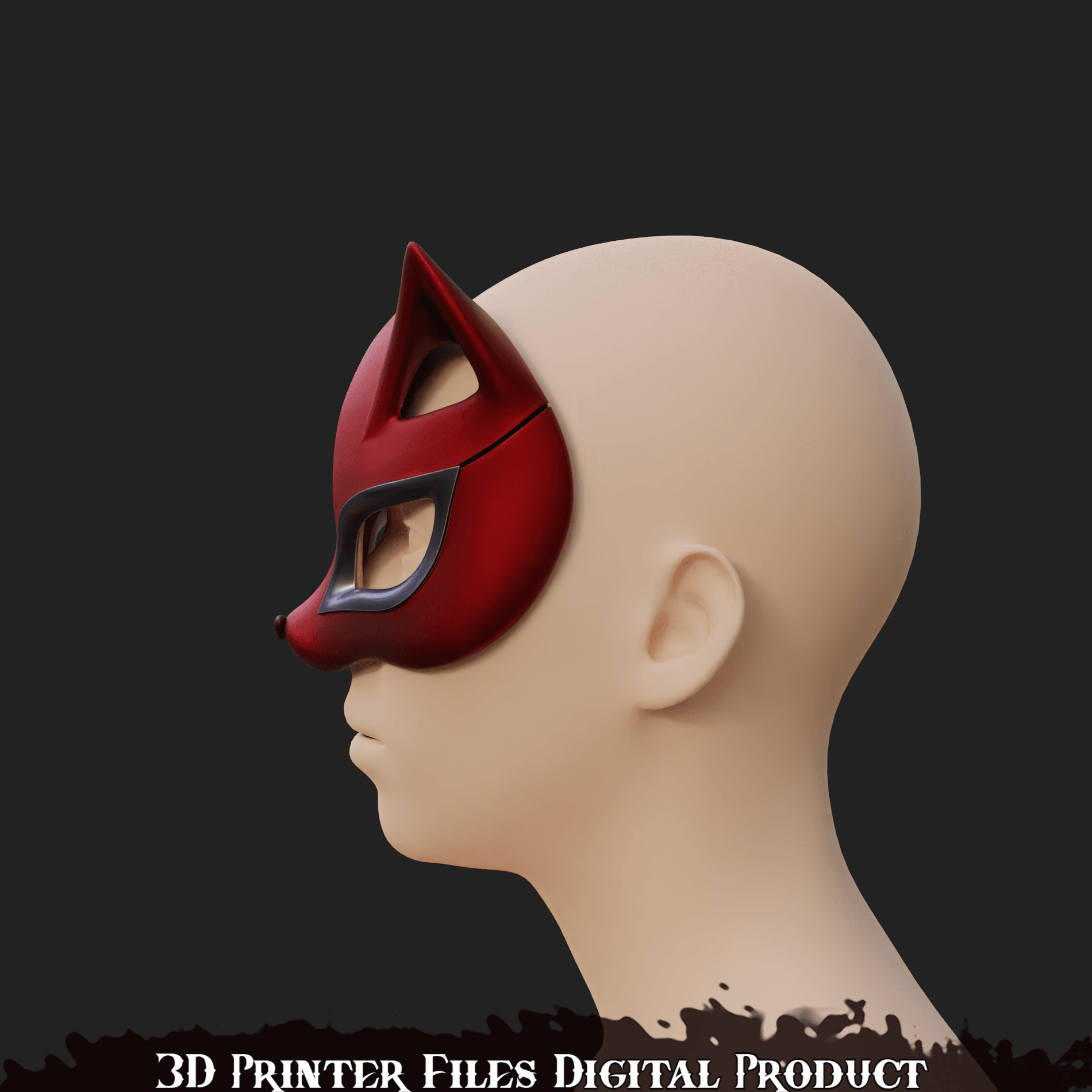 Mercy Panther Cosplay Mask OverWatch 2 Persona Colab 3d model