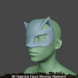 Mercy Panther Cosplay Mask OverWatch 2 Persona Colab 3d model