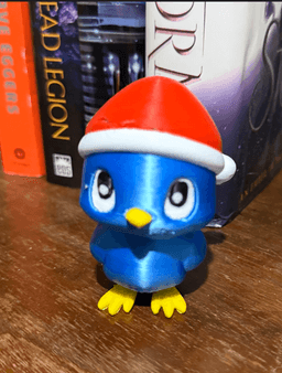 Cute Little Christmas Blue Birdy Watching the World go By - Swivel Head Style 3d model