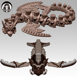 Hot Cocoa Dragon - Winged Serpent 3d model