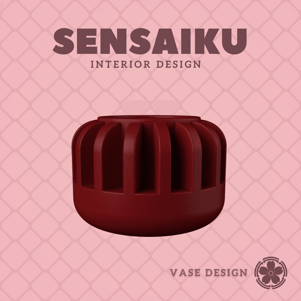 73. Cylinder V40 Custom Vase Design - Ikebana Home Decoration 3d model