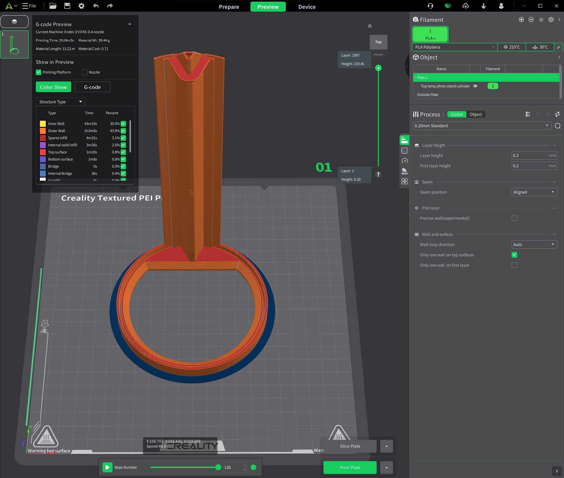 PICTURE LAMP HOLDER CYLINDER FOR A4 FORMAT 3d model