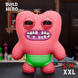 Knitted Fuggler – Funny Ugly Monster 3D Printable Toy Figure STL 3d model