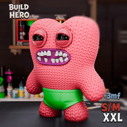 Knitted Fuggler – Funny Ugly Monster 3D Printable Toy Figure STL 3d model