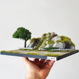 WRC Rally and Mountain Road Diorama for Hot Wheels and 1:64 Cars & Figure 3d model