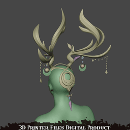 Lauma Horns and Head Accessories Genshin Impact 3d model