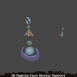 Lauma Horns and Head Accessories Genshin Impact 3d model