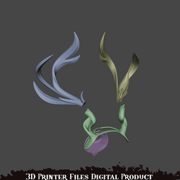 Lauma Horns and Head Accessories Genshin Impact 3d model