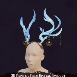 Lauma Horns and Head Accessories Genshin Impact 3d model