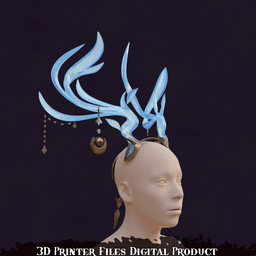 Lauma Horns and Head Accessories Genshin Impact 3d model