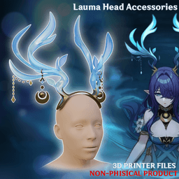 Lauma Horns and Head Accessories Genshin Impact 3d model