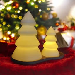 Christmas Tree Set with Tray (Tealight compatible) 3d model