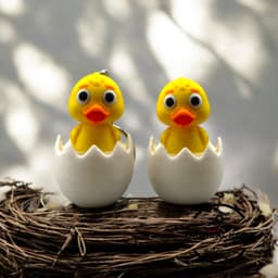 Duck Hatchling Fidget Clicker Keychain 3d model