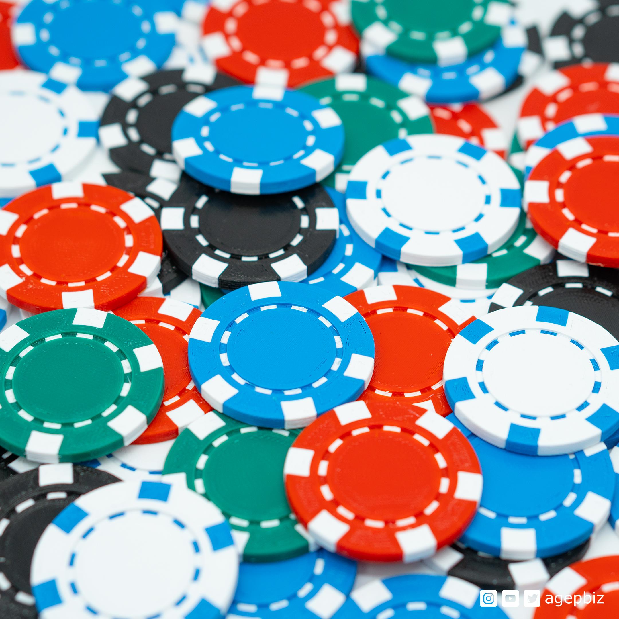 Dual Color Poker Chips 3d model