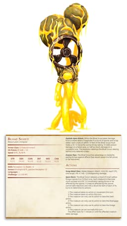 Bloats - 2 Models - Scrap Wast Monsters - PRESUPPORTED - Illustrated and Stats - 32mm scale 3d model