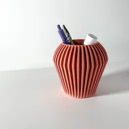 The Taso Pen Holder | Desk Organizer and Pencil Cup Holder | Modern Office and Home Decor 3d model