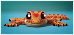 Flexi Valentines Day Lizard 3d model