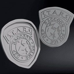 FREE ResidentEvil 2 RPD STARS logo and Emblem / Badge 3d model