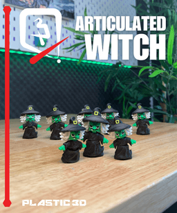 Articulated Small Witch — Tiny Spellcaster 3d model