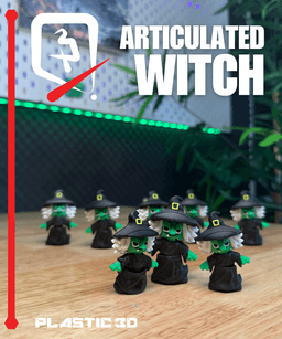 Articulated Small Witch — Tiny Spellcaster 3d model