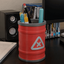 Oil Drum Pencil Cup 3d model