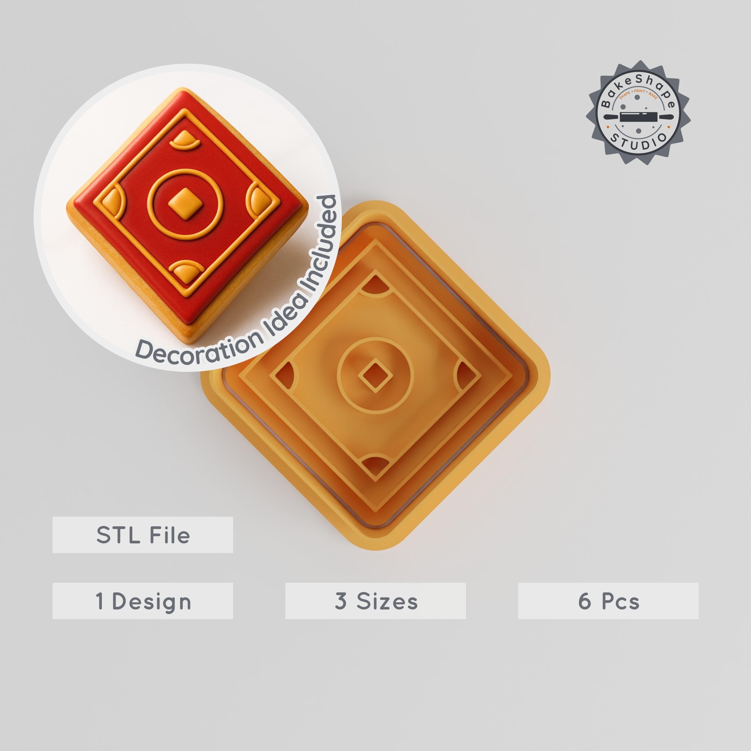 Chinese New Year Cookie Cutter & Stamp Set, Festive Dragon & Zodiac Designs, Perfect for Cookies & Fondant, S/M/L Sizes, 6 Pieces PRODUCT_2207 3d model