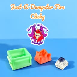 Skipper and Bandit Turtle Clicky Friends with Bonus Just-A-Dumpster Fire Clicker - Community Request 3d model