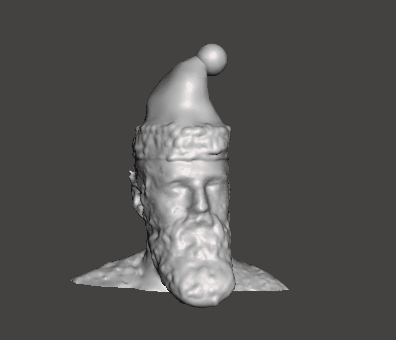  Zack's Head as Santa Claus 3d model